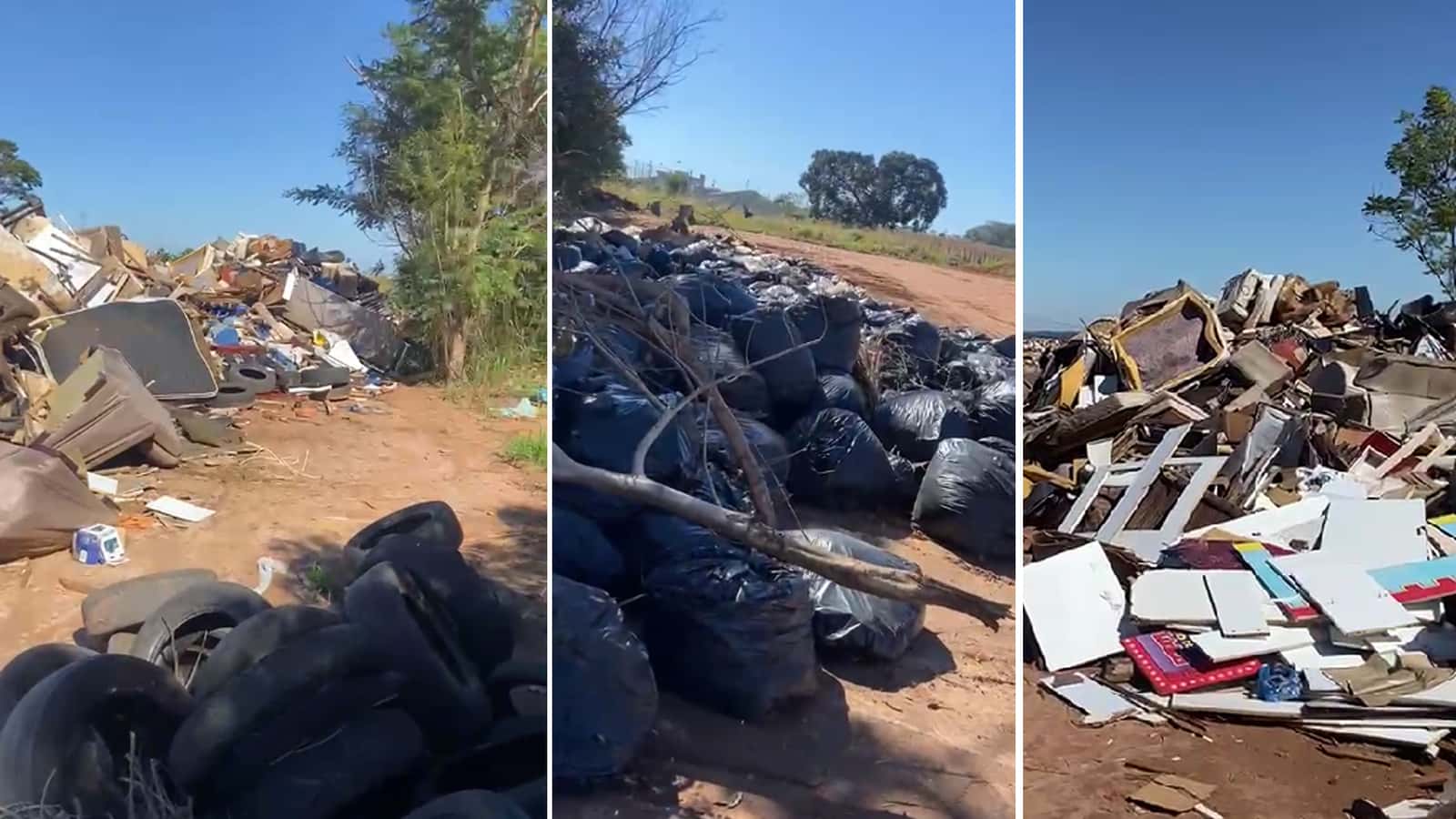 Moradores denunciam lixão a céu aberto próximo de casas em Bady Bassitt